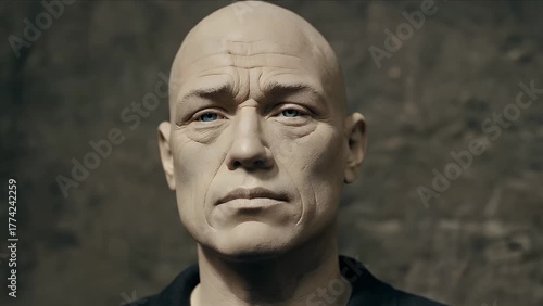 Conceptual Medical Illustration Depicting a Human Cranium Silhouette Annotated with the Initials for a Specific Pediatric Mood