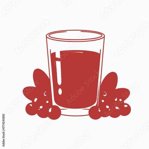 Beetroot Juice Vector | Fresh Vegetable Drink Illustration | Healthy Detox Smoothie Icon