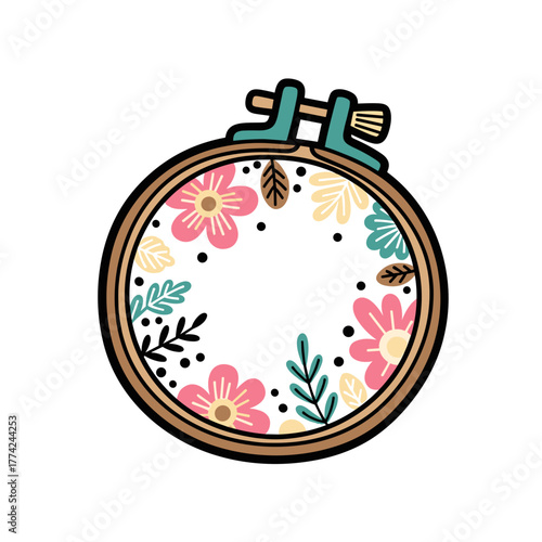 colorful embroidery hoop