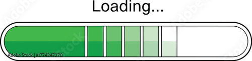 Green loading bar progress indicator