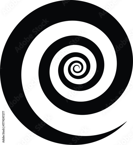 Black spiral hypnosis swirl illusion