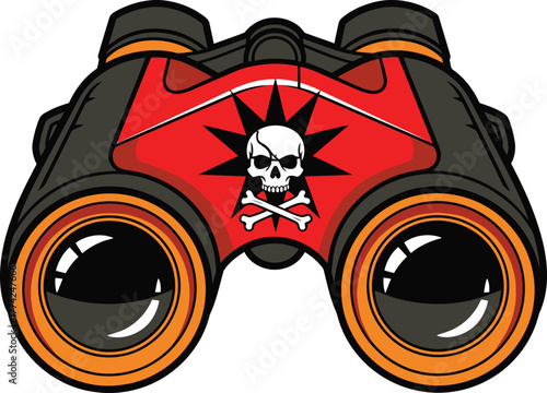 Buy pirate binoculars online find best deals on skull and crossbones gear eps silhouette