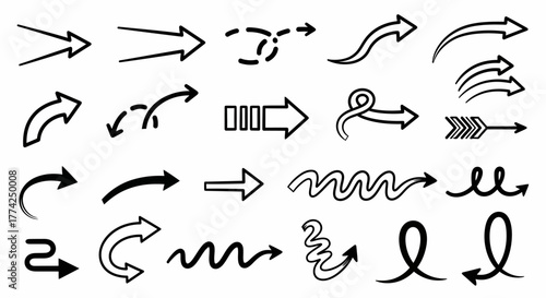 Arrow Collection Diverse Vector Set for Directional Design and Navigation