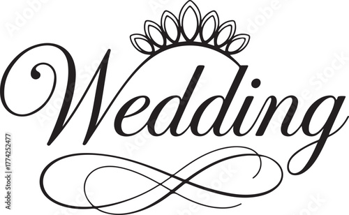 Wedding tiara text