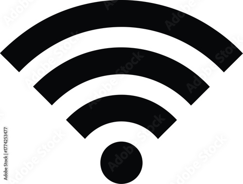 Wifi symbol vector icon wireless internet connection signal hotspot sign eps silhouette
