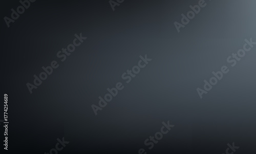 Black grey gradient background. Space for displaying products. Abstract color vector banner. Vector illustration.