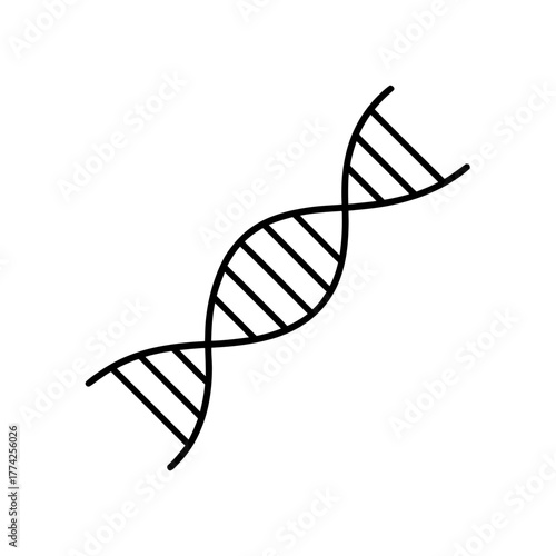 A dna strand illustration on transparent background