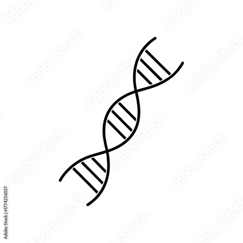 Illustration of dna helix on transparent background