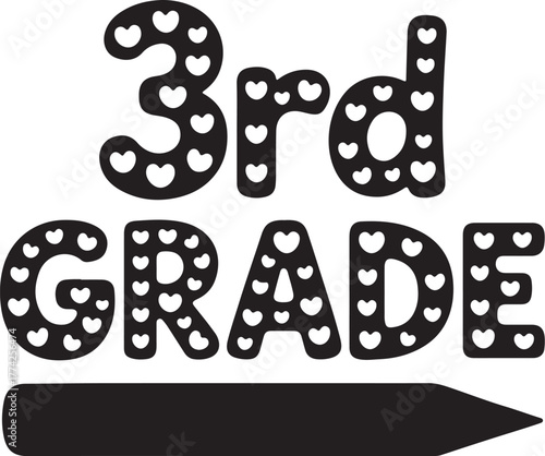 3rd grade text with hearts