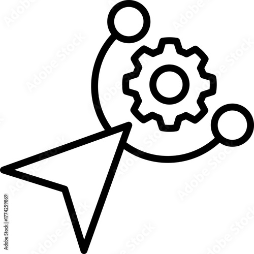 Reshape Line Icon – Vector Adjustment and Shape Editing Symbol for Design Tools