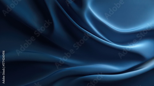 Smooth blue gradient background with flowing wavy lines, creating soft, elegant, and luxurious abstract texture, perfect for modern design and creative projects
