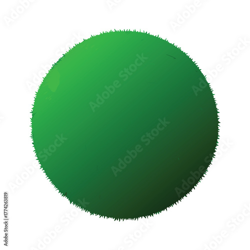 Green Spherical Bush with Jagged Edges sphere round