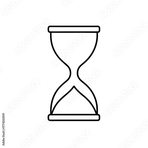 Outline of an hourglass on transparent background