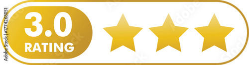 Three star rating with 3 0 score