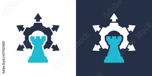 Strategy Icon. Flat Style Vector Illustration 