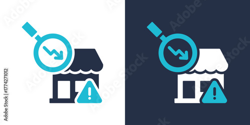 Risk Icon. Flat Style Vector Illustration 