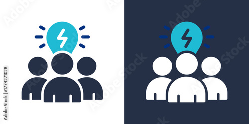 Brainstorm Icon. Flat Style Vector Illustration 