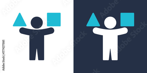 Compare Icon. Flat Style Vector Illustration 