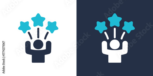 Success Icon. Flat Style Vector Illustration 