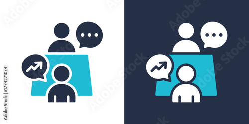 Consulting Icon. Flat Style Vector Illustration 