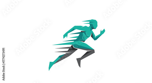 silhouette of a man running