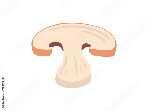 Sliced Mushroom Illustration
