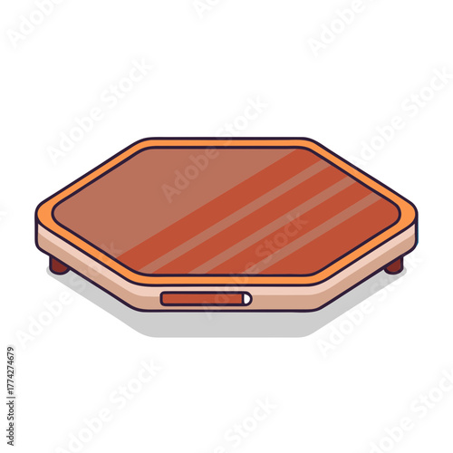 Modern electric griddle with a sleek octagonal design and convenient temperature control slider