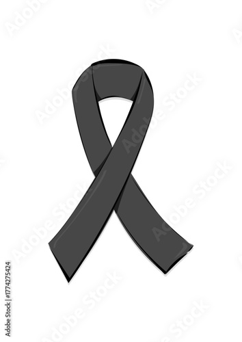 Black morning ribbon