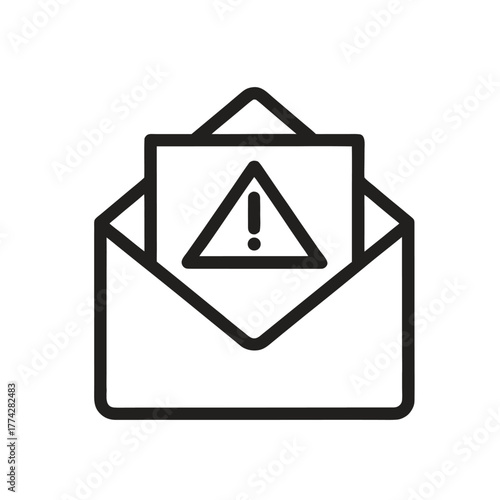 an icon representing a spam or junk email. 