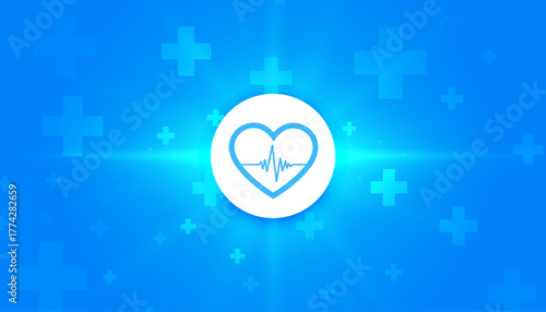 medical science blue shiny background with text space