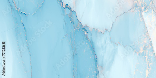 Abstract blue marble background with gentle veins, fluid texture and mineral elegance ideal for branding, posters, wallpapers.