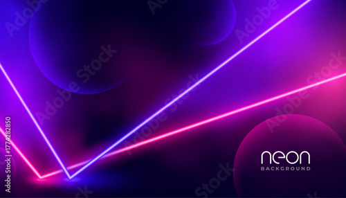 glowing laser beam background with cosmic planet design