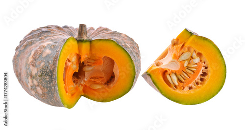 Slice of pumpkin isolated  transparent png
