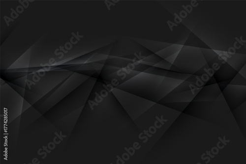 dark black polygon shape background for presentation