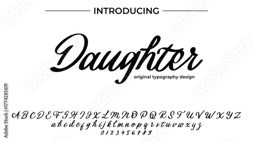 Daughter - Elegant Script Font for Smooth Handwritten Design and Creative Typography