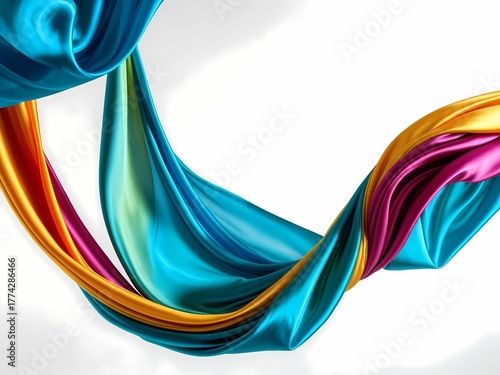 Exotic Silk Fabric – Vibrant Color Gradient