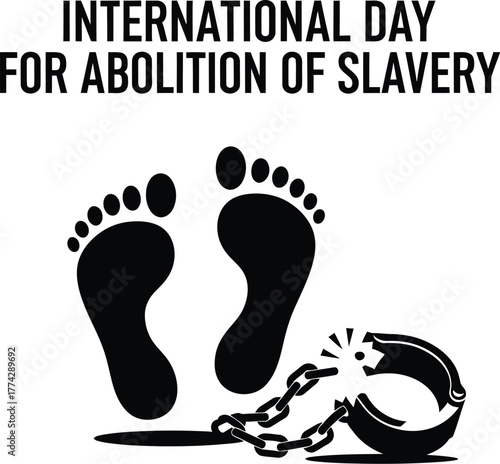 Commemorate international day for abolition of slavery with this symbolic design