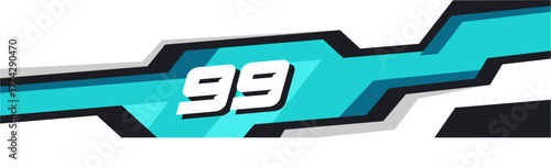 decal wrap design vector. Graphic abstract stripe racing background kit designs for vehicle, race car, rally, adventure and livery