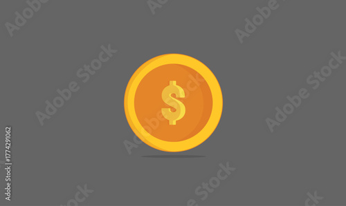 Dollar coin vector design
