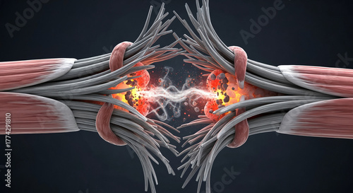 Pain and Inflammation at the Site of Tendon or Ligament Injury with Energy Spark