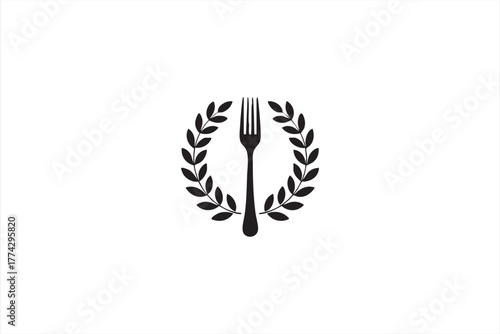 Minimal logo design representing restaurant award and gourmet dining concept