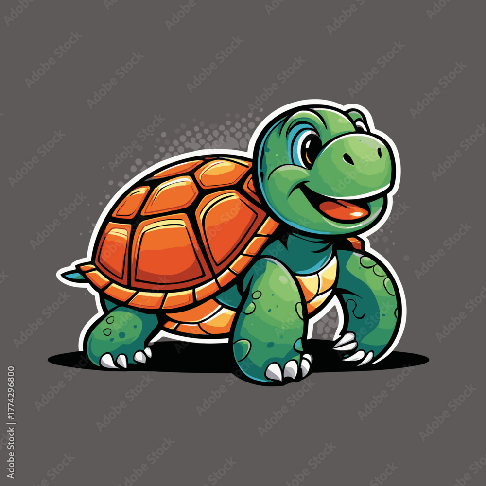Fototapeta premium cute turtle vector image