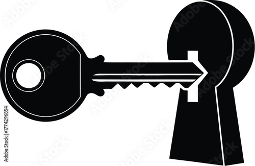 Key in Keyhole Icon 