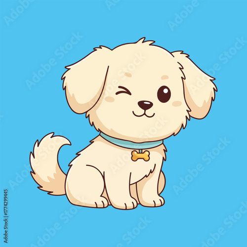  Cartoon Puppy Vector Decorative Art and Pet Store Logo Poster