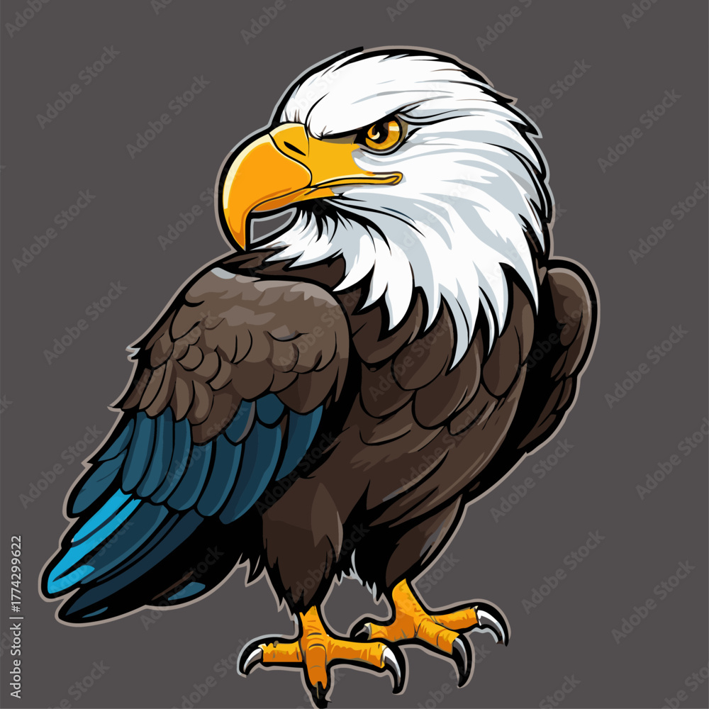 Obraz premium cute vector image of a majestic eagle