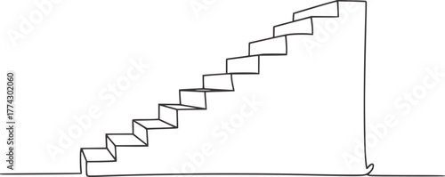Ascending steps simple sketch stairs ascent