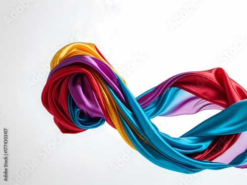 Dynamic Colorful Silk Fabric