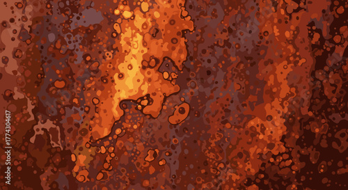 Fiery Abstract Texture Background With Molten Lava Flow And Bubbling Effects For Dramatic Visuals