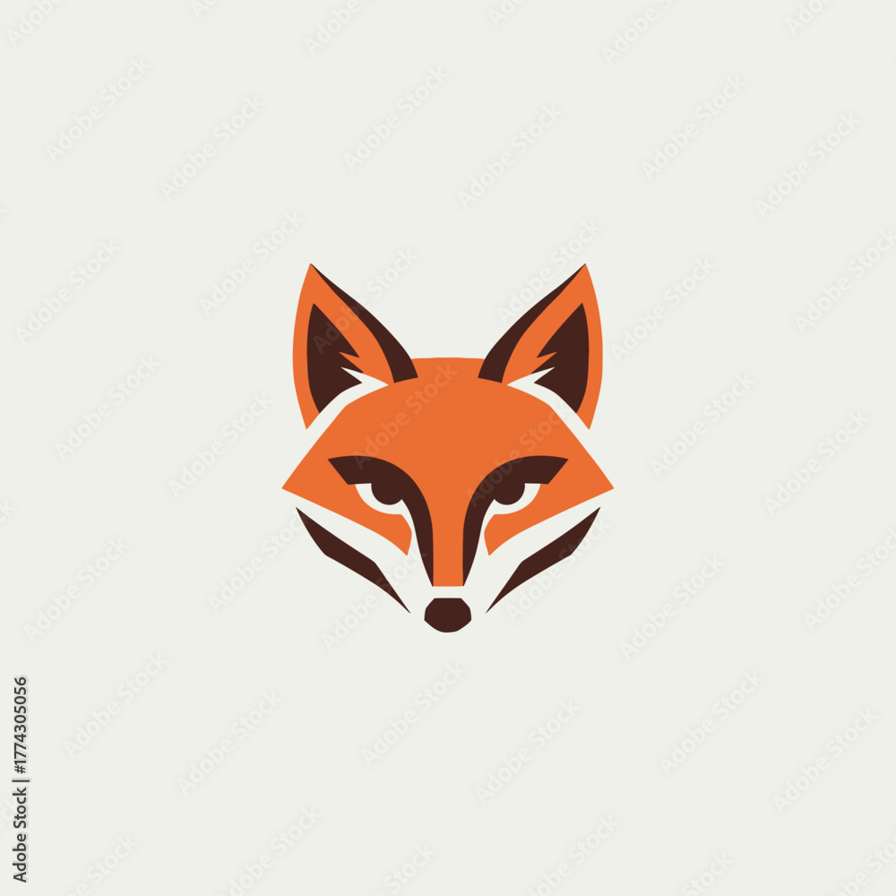 Obraz premium red fox vector illustration
