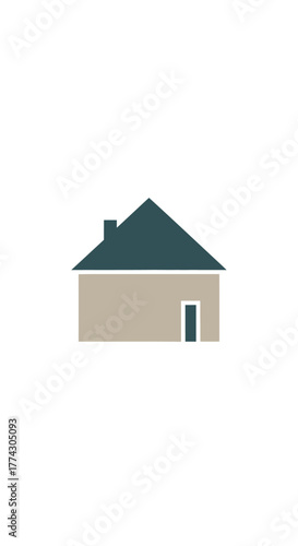 house on white background